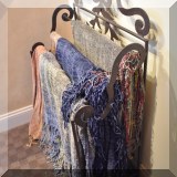 F18. Metal quilt rack 35”h x 26”w